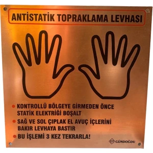 Anti Statik Topraklama Levhası