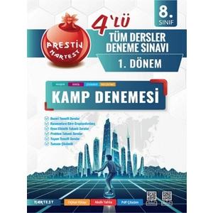 Nartest Yayınevi 8. Sınıf Tüm Dersler 1. Dönem Mavi Seri 4 Kamp Deneme