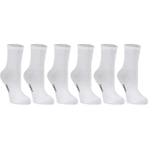 Ozzy Socks Kadın 6'lı Beyaz Renkli Çizgisiz Kısa Konç Tenis Çorabı