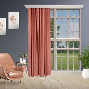 Gül Kurusu Black Out Karartma Projeksiyon Yatak Odası Pilesiz Tek Kanat Perde