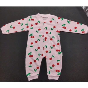 Kiraz Baskılı Patiksiz Tulum