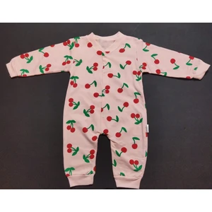 Kiraz Baskılı Patiksiz Tulum