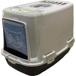 Pet Plast'art Kapalı Kedi Tuvaleti - Filtreli ve Kürek Hediyeli