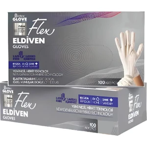 Flex Yeni Nesil Hibrit Pudrasız Eldiven 100'LÜ Paket