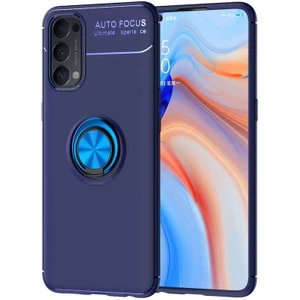 Kip GSM Oppo Reno 4 Kılıf Autofocus Yüzüklü Manyetik Standlı Ravel Slikon Kapak