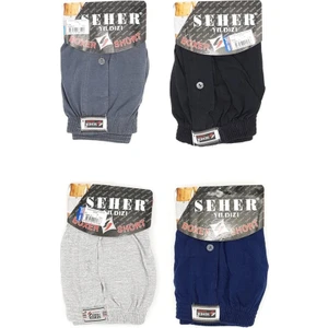 Seher Yıldızı 6 Lı Paket Seher Yıldızı Pamuklu Penye Düğmeli Erkek Boxer 0008