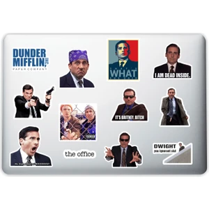 The Office Tasarımlı Laptop Notebook Tablet Telefon Sticker Set 10