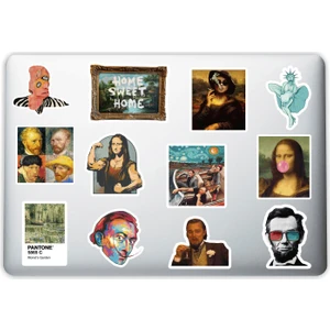 Art Sanat Tasarımlı Laptop Notebook Tablet Telefon Sticker Set 09