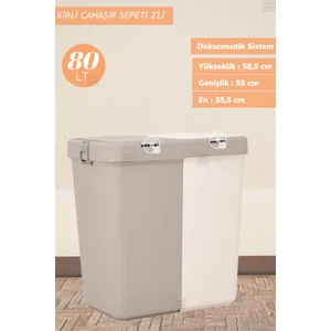 Jet’s Home Çeyiz Seti 80 Lt Kirli Sepeti 20 Lt Çamaşır Selesi Bej Çamaşır Sepeti