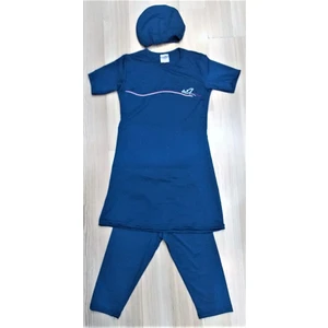 Kısa Kol Çocuk Tesettür Mayo Yarım  Kapalı