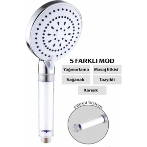 5 Fonksiyonlu Filtreli Duş Başlığı,banyo Duş Başlığı