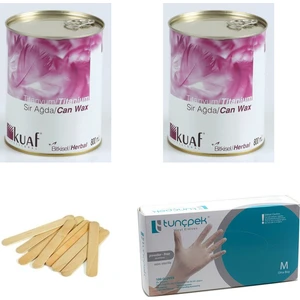 Konserve Sir Ağda Titanyum 800 ml 2 Adet +100'lü Spatula + Tunçpek 100'lü Eldiven M