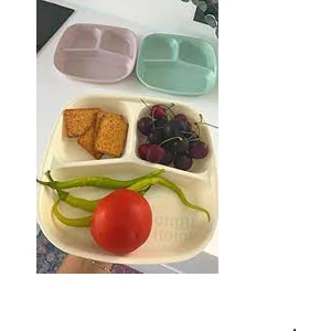 5 Adet Kahvaltı Tabağı Üç Bölmeli Tabak Mama Tabağı Tabldot