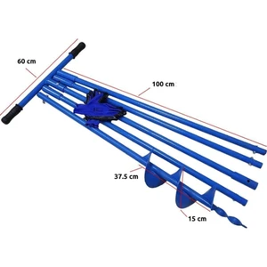 Toprak Burgusu Uzatmalı Sondaj Aleti Çap 15 Cm Boy 5 mt