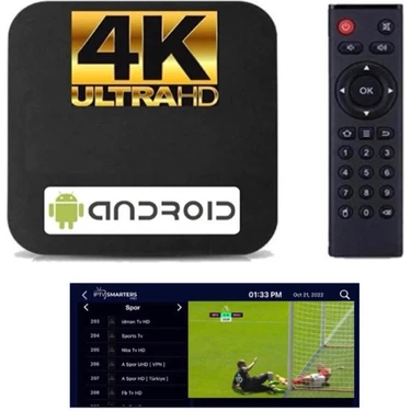 FS1PRO Teknoloji 4K Android Tv Box - Ip.tv / Full Paket Yayın - Akıllı Tv Kutusu - Internet Tv /