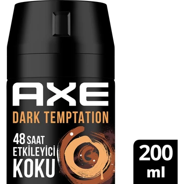 Axe Erkek Sprey Deodorant Dark Temptation XL 48 Saat Etkileyici Koku 200