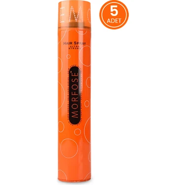 Morfose 5 Adet 400 ml Ultra Strong Saç Spreyi Turuncu Güçlü Tutuş Özelliği ile Saç Bakımında Fark