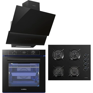Luxell 88 Lt Platınum Siyah Ankastre Set Modern Mutfak Uyumlu Yüksek Performanslı