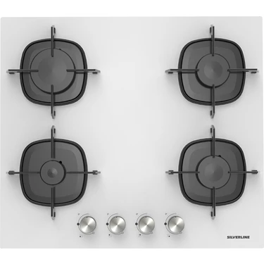Silverline CS5623W01 60 cm Beyaz Cam Ankastre