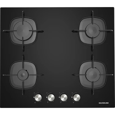 Silverline CS5623B01 60 cm Siyah Cam Ankastre