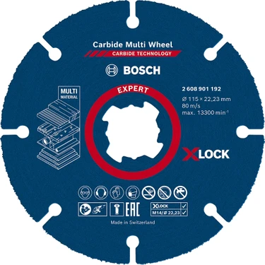 Bosch Carpide Multi Whell Taşlama Için Ahşap Kesme Diski 115 mm (Elmas