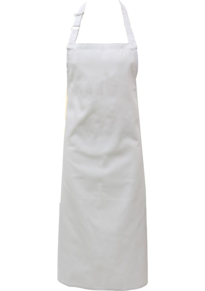 Düz Gabardin Kumaş Aşçı Mutfak Önlük Beyaz