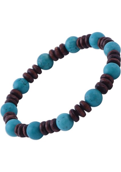 Doğal Yeşil Firuze Taşlı Bileklik