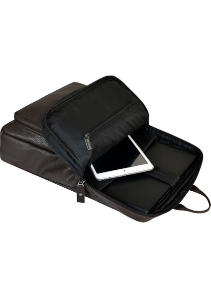 15.6 Inç Uyumlu Bilgisayar-Notebook Uyumlu Suni Deri Sırt Çantası