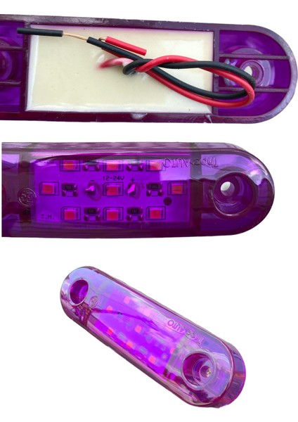 9 Ledli Tombul Parmak LED 10 Adet Mor modelleri