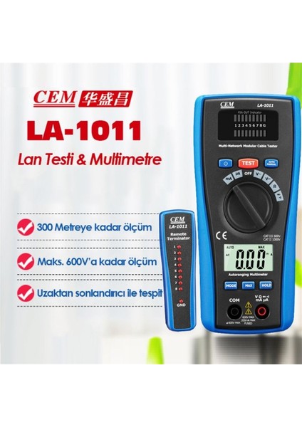 La-1011 Lan Kablosu Test Cihazı Ve Multimetre