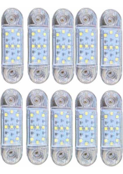 9 Ledli Tombul Parmak LED 10 Adet Beyaz