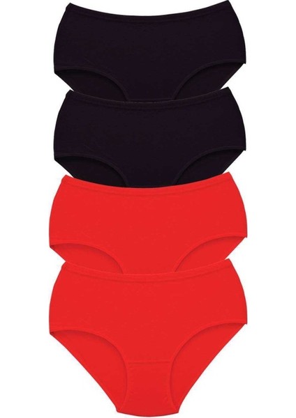 4 Adet Tutku Kadın Yüksek Bel Bato Kalın Lastik Külot S1