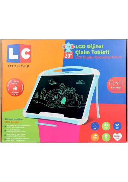 Let's Be Child Büyük Dijital Çizim Tableti 20 İnç 30958 Çocuklar İçin Çizim Tableti