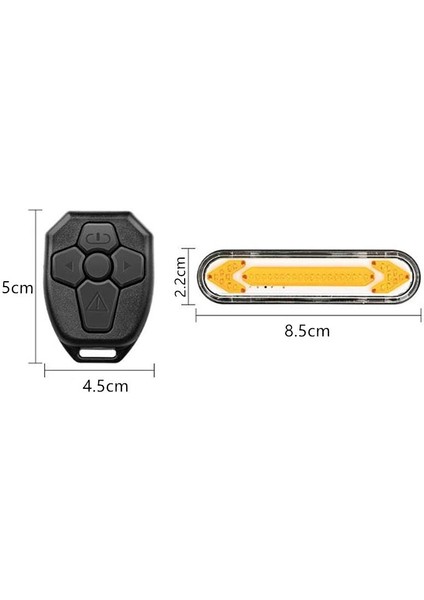 Bisiklet Arka Işık USB Şarjlı LED Sağ-Sol Sinyalli Xbyc 6130