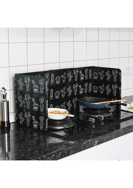 Alüminyum Katlanabilir Levha Yağ Sıçratmaz Mutfak Koruyucu Levha Mutfak Aksesuarları Siyah fırsatları