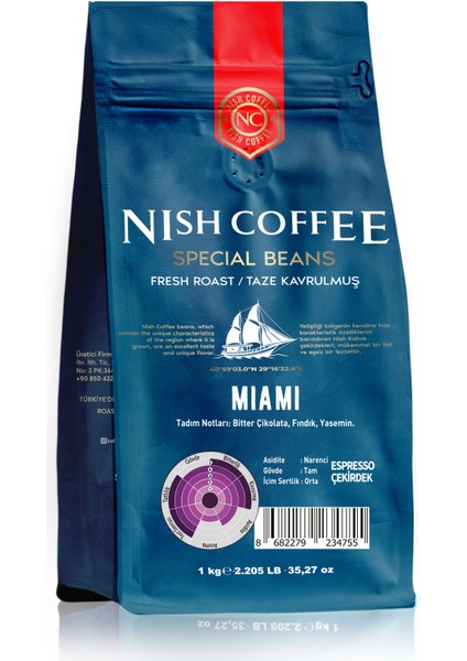 Nish Kahve Espresso Miami Kahve 1 kg