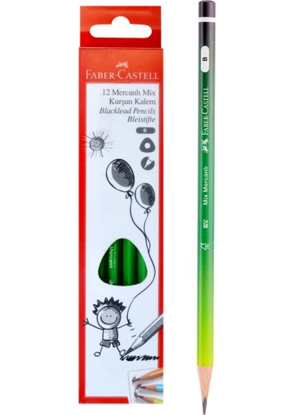 Mix Mercanlı Kurşun Kalem 12'li