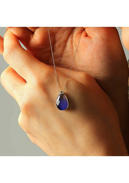 Kadın 9 Renk Olan 14 Ayar Altın Damla His Taşı Kolye indirimleri