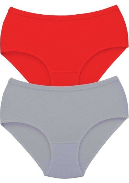 2 Adet Tutku Kadın Yüksek Bel Bato Kalın Lastik Külot S6