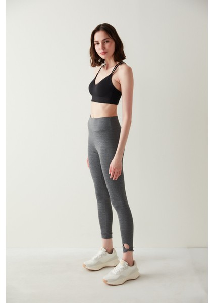 Gri Düğüm Detaylı Tayt