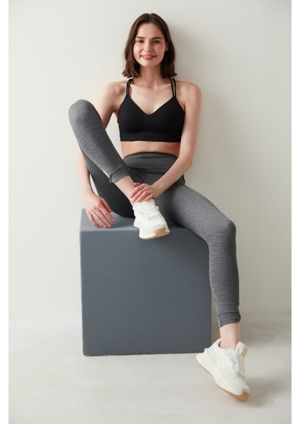 Gri Düğüm Detaylı Tayt fiyatları