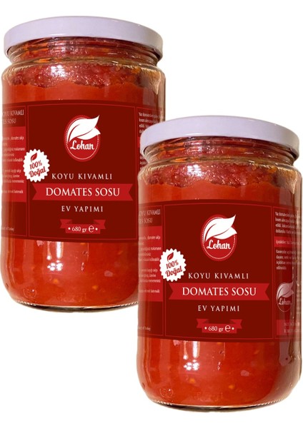 Domates Salça Sos, Tatlı Sos , %100 Doğal, Ev Yapımı, Net 680 Gram X2 Adet