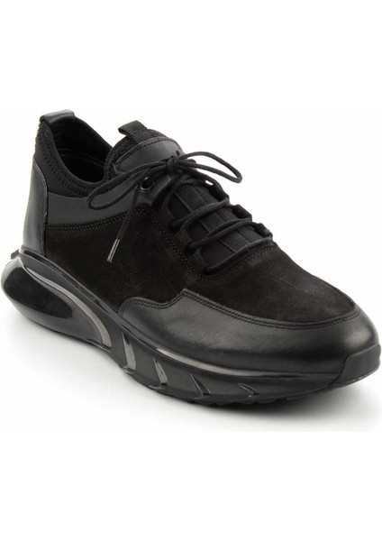 Siyah Nubuk Leather Erkek Sneaker E01811230301
