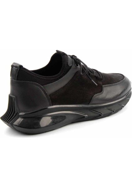 Siyah Nubuk Leather Erkek Sneaker E01811230301