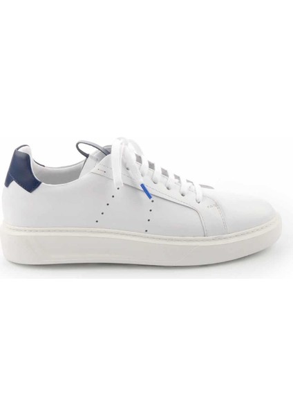 Beyaz Lacivert Leather Erkek Sneaker E01901516103