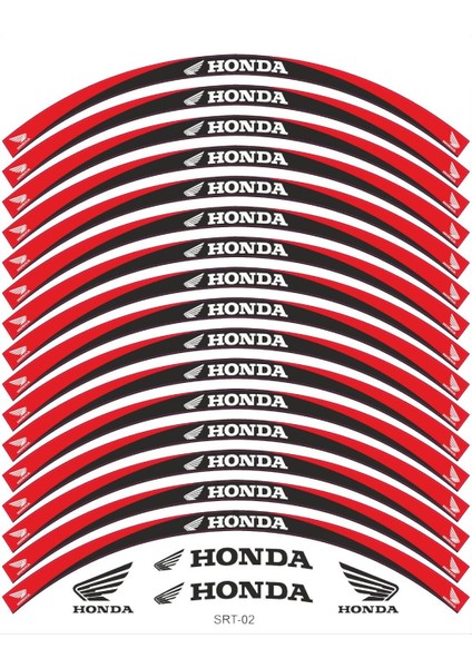 Honda CBR 250 R Jant Şeridi Siyah - Kırmızı