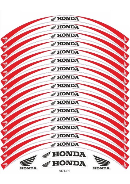 Honda CBR 250 R Jant Şeridi Beyaz - Kırmızı