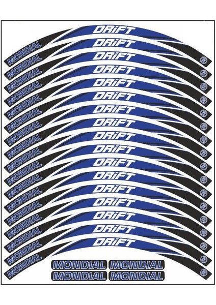 Mondial Drift 125 L Mavi Jant Şeridi
