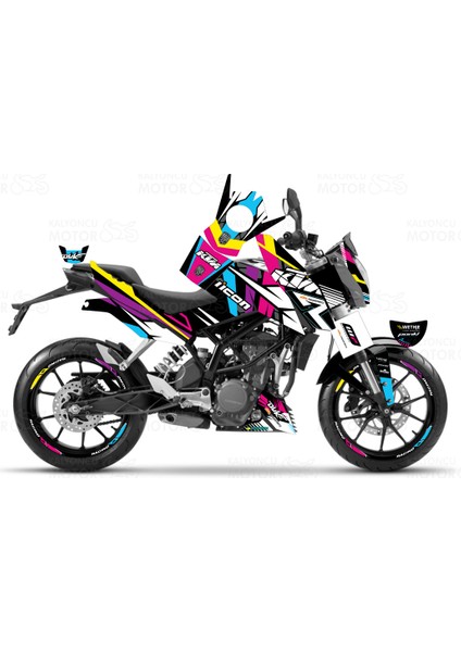 Ktm Duke 125 Colors Design Sticker Seti