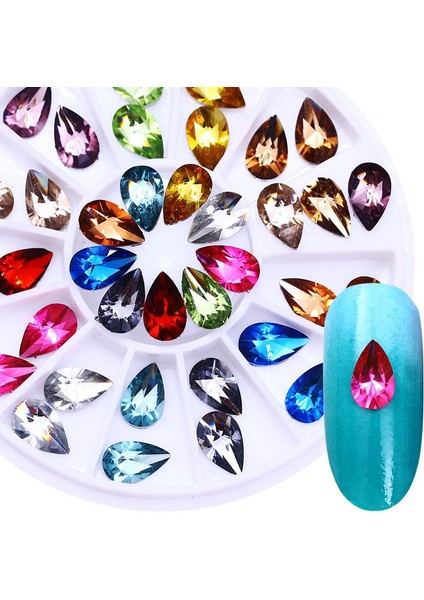 Taşlı Tırnak Dekorasyon Seti - Çok Renkli (Yurt Dışından)